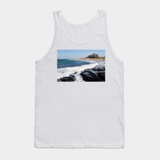 Waves coming ashore near Bamburgh Castle, Northumberland, UK Tank Top